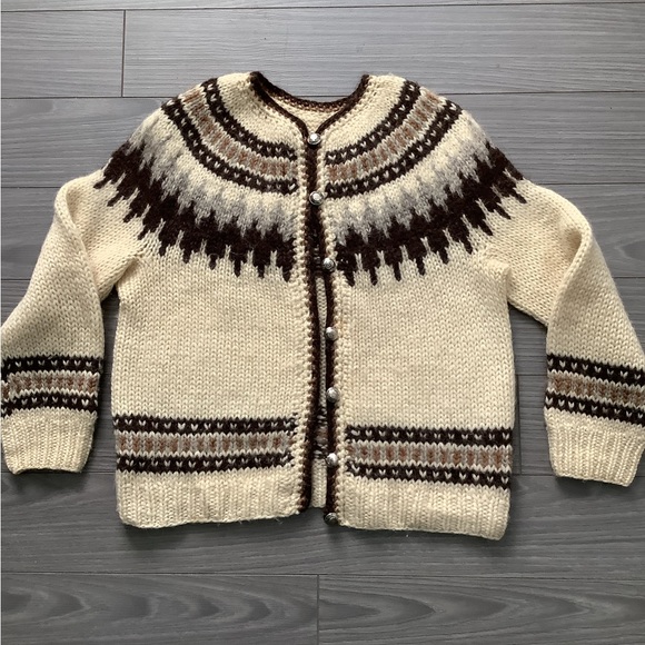 Hand Crafted Sweaters - ⭐️HostPick⭐️HandKnit Icelandic Wool Cardigan